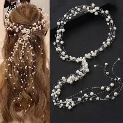 Nouă, elegantă, vestică de nuntă, la modă, pentru mireasă, coroană de nuntă lucrată manual, accesorii de păr cu perle florale, ornamente pentru ac de păr