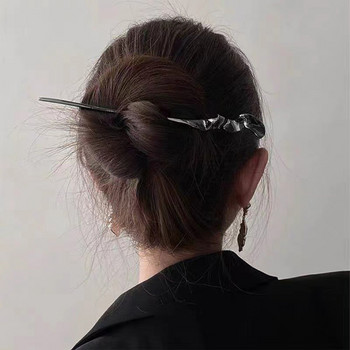 Нови пръчици за коса в китайски стил Реколта метална фиби с една дума Дамска фиба за коса Шапки Сватбена шапка Аксесоари за бижута