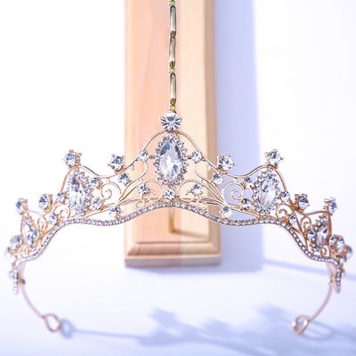 Coroane cu tiare de cristal colorate la modă Mireasă, regină, prințesă, nuntă, accesorii de păr, diademe baroc, bijuterii de păr pentru femei