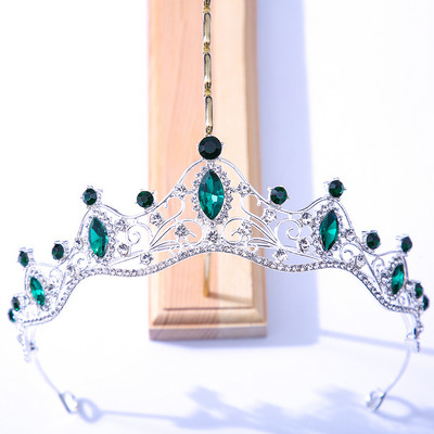 Coroane cu tiare de cristal colorate la modă Mireasă, regină, prințesă, nuntă, accesorii de păr, diademe baroc, bijuterii de păr pentru femei