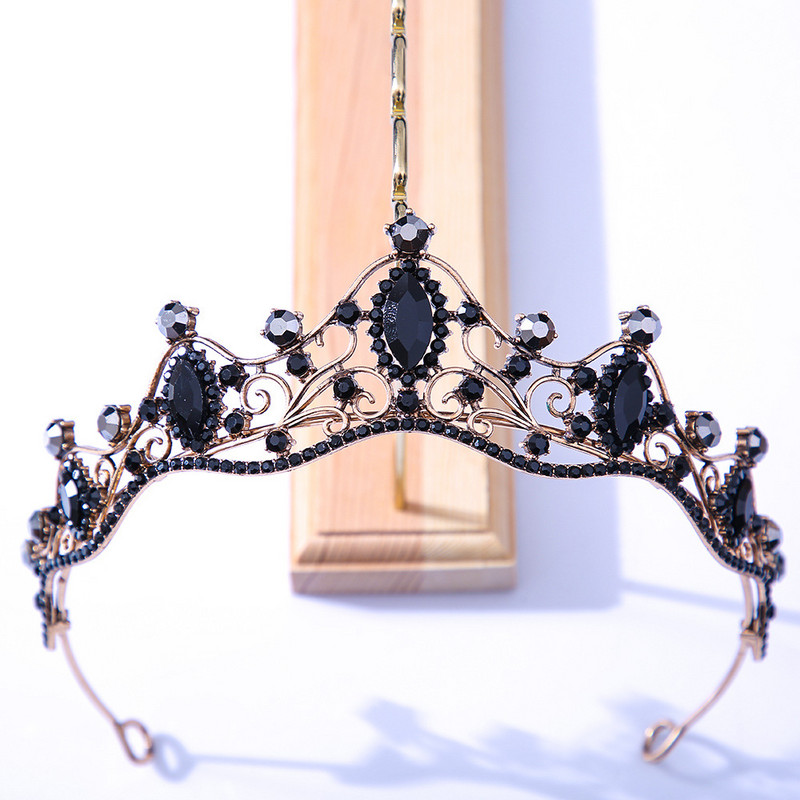 Coroane cu tiare de cristal colorate la modă Mireasă, regină, prințesă, nuntă, accesorii de păr, diademe baroc, bijuterii de păr pentru femei