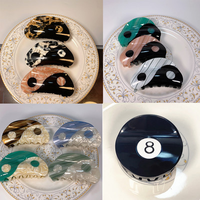 2022. gada jauna tendence Yin Yang Tai Chi matu spīlēm matadata Krāsainas galvassegas sievietēm Vannas matu aksesuāri Vintage galvassegas Rotaslietas