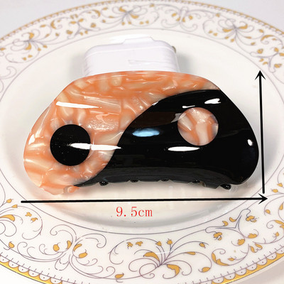 2022-es új trend Yin Yang Tai Chi Hair Claw Clip Hajtű Színes Fejfedők Női Fürdőszőr Kiegészítő Vintage Fejdísz Ékszerek