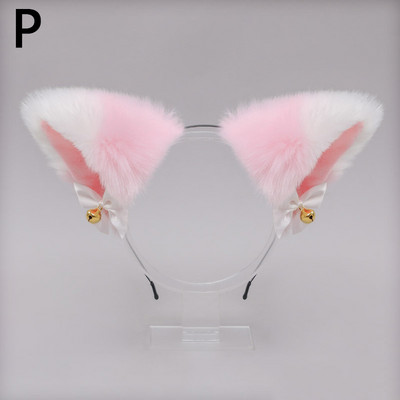 Puha plüss szőrös macskafül formájú hajpánt haranggal Aranyos műszőrme Állatok fülek fejpánt Lolita Cosplay fejfedők hajtartozékok