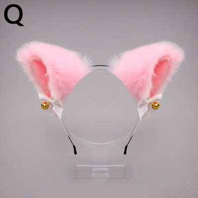 Puha plüss szőrös macskafül formájú hajpánt haranggal Aranyos műszőrme Állatok fülek fejpánt Lolita Cosplay fejfedők hajtartozékok
