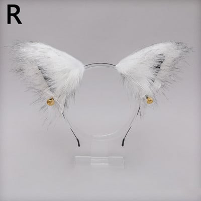 Puha plüss szőrös macskafül formájú hajpánt haranggal Aranyos műszőrme Állatok fülek fejpánt Lolita Cosplay fejfedők hajtartozékok