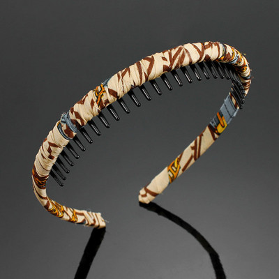 Novi modni protuklizni obruči za kosu za žene Djevojčice Traka za kosu sa zupcima Češalj Traka za glavu Retro tkanina Traka za kosu Dodaci za kosu