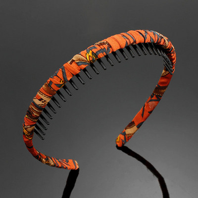 Novi modni protuklizni obruči za kosu za žene Djevojčice Traka za kosu sa zupcima Češalj Traka za glavu Retro tkanina Traka za kosu Dodaci za kosu