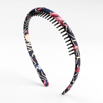 Novi modni protuklizni obruči za kosu za žene Djevojčice Traka za kosu sa zupcima Češalj Traka za glavu Retro tkanina Traka za kosu Dodaci za kosu