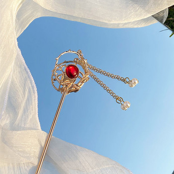 Модерен стик за коса Симулирани перли Пискюл Фиби за ръчно изработени китайски бижута Подаръци Сватбено парти Класически шапки Достъп