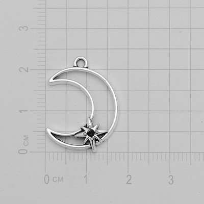 90db/tétel 9x17mm-es antik ezüstözött aranyos asztrál bűbájok mini Morning Star medálok barkács ékszerek készítéséhez Finding fülbevaló