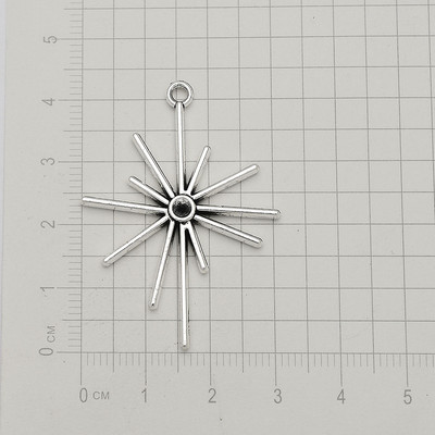 90db/tétel 9x17mm-es antik ezüstözött aranyos asztrál bűbájok mini Morning Star medálok barkács ékszerek készítéséhez Finding fülbevaló