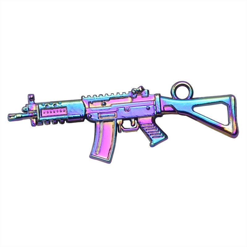 5db/tétel Gun Rainbow Color Charms ékszertáska fülbevaló medál
