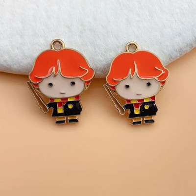 10 buc. Breloc din aliaj care picura Charm pandantiv Cartoon School of Magic Pandantiv DIY Breloc Cercei Bijuterii Accesorii Charms