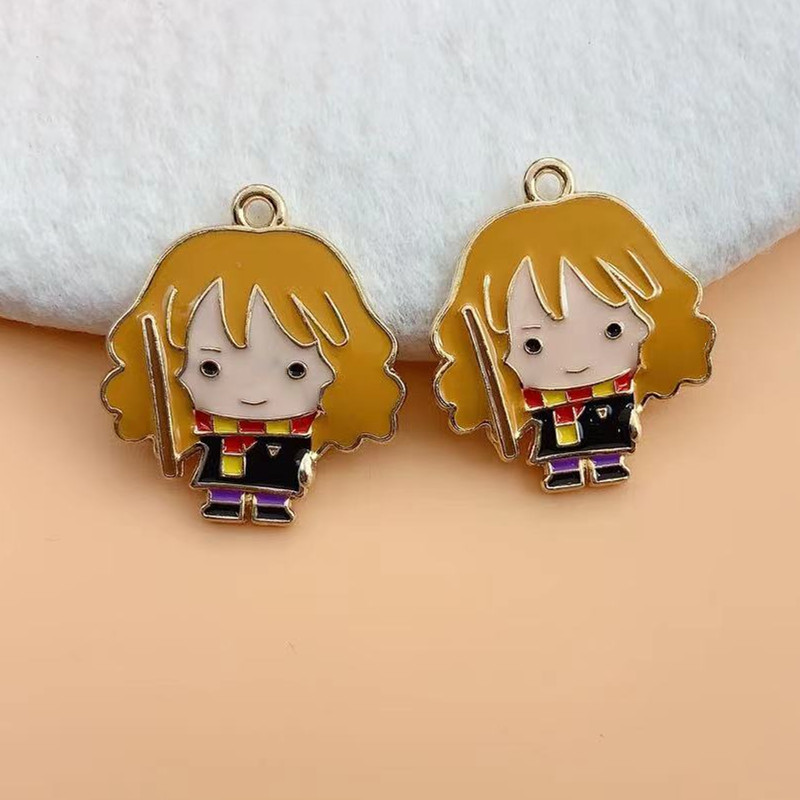 10 buc. Breloc din aliaj care picura Charm pandantiv Cartoon School of Magic Pandantiv DIY Breloc Cercei Bijuterii Accesorii Charms