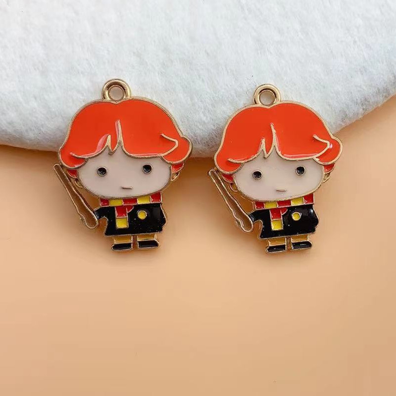 10 buc. Breloc din aliaj care picura Charm pandantiv Cartoon School of Magic Pandantiv DIY Breloc Cercei Bijuterii Accesorii Charms