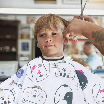 Cape Barber Haircut Prestil Salon Kidhairdressing Hair Детска рокля Фризьорско подстригване Детско покритие Стилист Водоустойчива карикатура