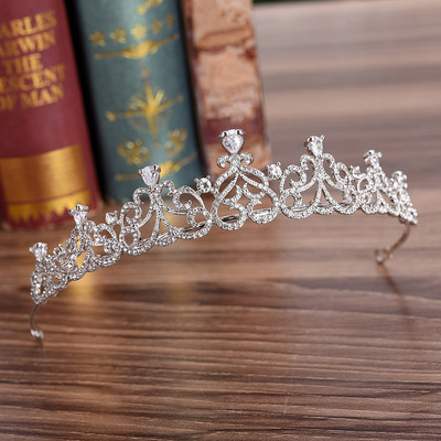 Cirkon korona Virág Hajkiegészítők Esküvői Tiaras Barokk Szupertündér fejpánt Felnőtt ajándék menyasszonyi korona HQ0073