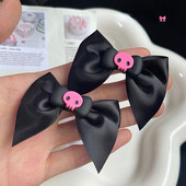 Harajuku Egirl Y2k Skull Bowknot Hajkapcsok Hajkiegészítők Női Fejfedők Aranyos Csontváz Fej Hajtűk Party Club Ajándékok