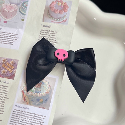 Harajuku Egirl Y2k Skull Bowknot Hajkapcsok Hajkiegészítők Női Fejfedők Aranyos Csontváz Fej Hajtűk Party Club Ajándékok