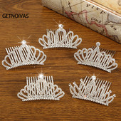 Mini Tiara Hajkapcsok Princess Crown Fésű Haj Ékszer Kiegészítők Princess Party Girls Gyerekek Hajdíszek Ajándékok SL