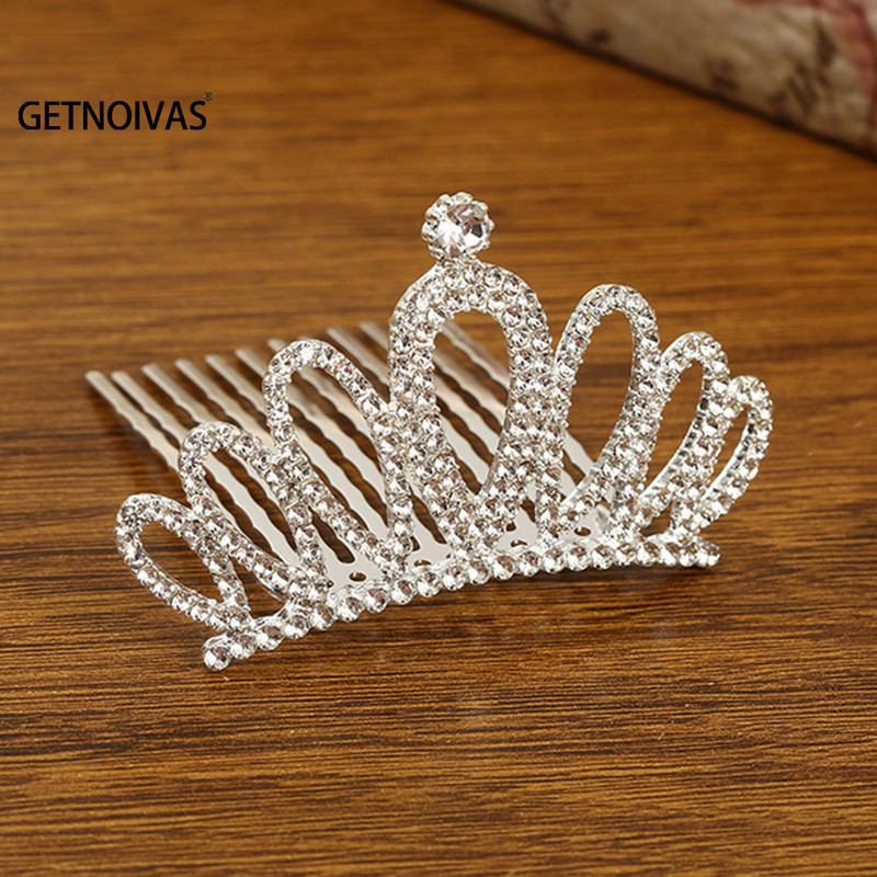 Mini Tiara Hajkapcsok Princess Crown Fésű Haj Ékszer Kiegészítők Princess Party Girls Gyerekek Hajdíszek Ajándékok SL