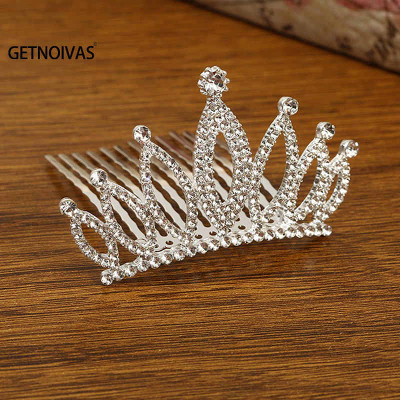 Mini Tiara Hajkapcsok Princess Crown Fésű Haj Ékszer Kiegészítők Princess Party Girls Gyerekek Hajdíszek Ajándékok SL