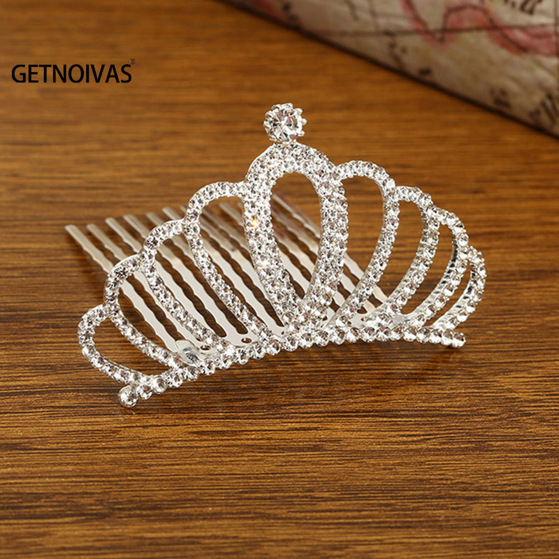 Mini Tiara Hajkapcsok Princess Crown Fésű Haj Ékszer Kiegészítők Princess Party Girls Gyerekek Hajdíszek Ajándékok SL