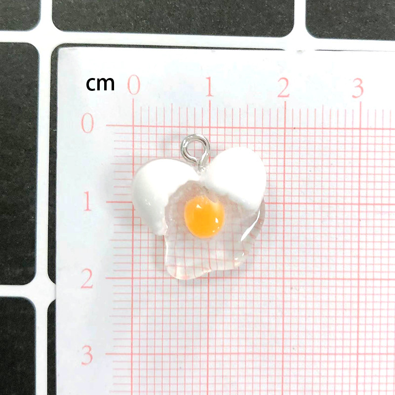10db Aranyos Mini Átlátszó Tükörtojás Élelmiszergyanta Charms Simulált Zöldség medál Fülbevaló Karkötő Barkács ékszer Kiegészítő