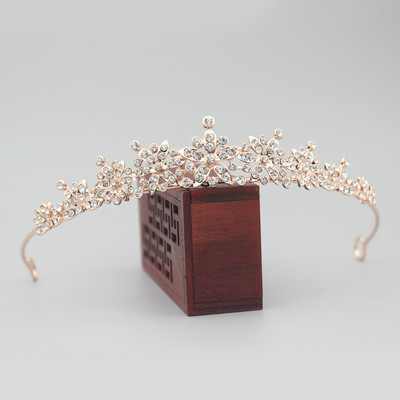 Coroana de par cu tiara de mireasa de lux Accesorii pentru par de nunta pentru femei Coroane de mireasa de culoare argintie si accesorii pentru femei tiara