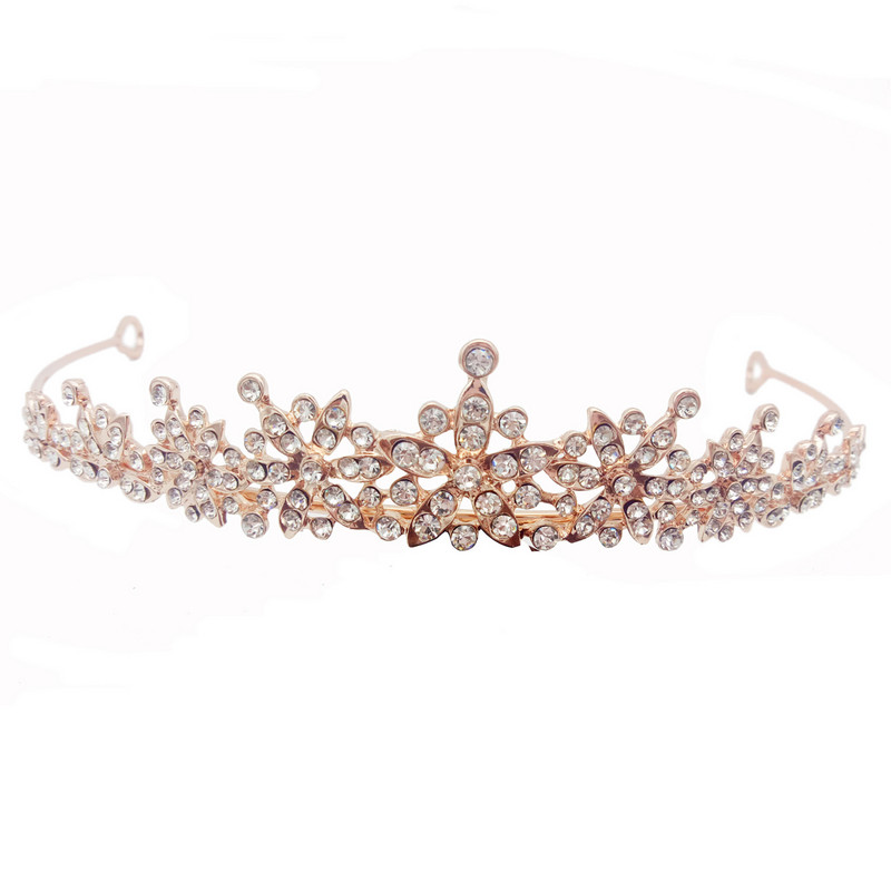 Coroana de par cu tiara de mireasa de lux Accesorii pentru par de nunta pentru femei Coroane de mireasa de culoare argintie si accesorii pentru femei tiara