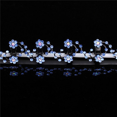 6 DB/1 csomag Esküvői Menyasszonyi Haj Karmok Női Mini Fejfedők Strasszos Hópehely Hajcsat Virág Hajtű Haj Kiegészítők