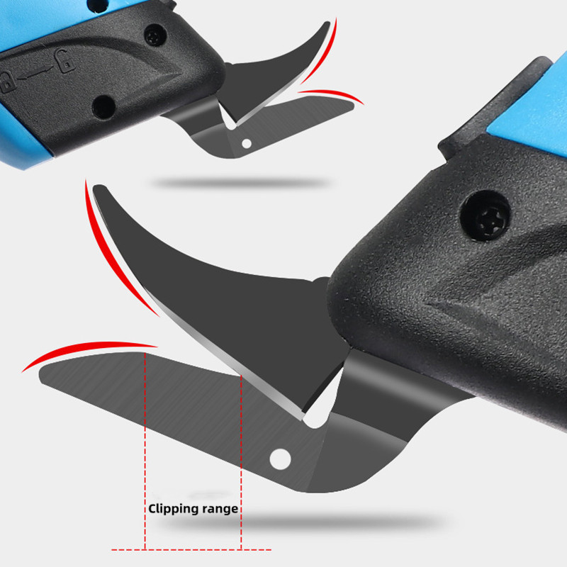 Foarfece electrice Mașină de tăiat pânză Încărcare cu litiu Cusut piele Foarfece de croitorie Lamă din oțel din tungsten Instrument de mână portabil