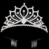 Now Fashion Diademi și coroane cu strasuri Bentita pentru regina Mireasă Coroană Coroană Bijuterii pentru păr Bențite prințesă Ball pentru cap de petrecere