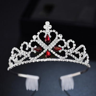 Now Fashion Diademi și coroane cu strasuri Bentita pentru regina Mireasă Coroană Coroană Bijuterii pentru păr Bențite prințesă Ball pentru cap de petrecere