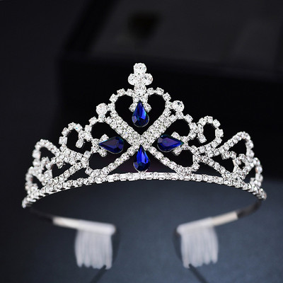 Now Fashion Diademi și coroane cu strasuri Bentita pentru regina Mireasă Coroană Coroană Bijuterii pentru păr Bențite prințesă Ball pentru cap de petrecere