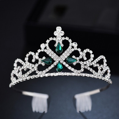 Now Fashion Diademi și coroane cu strasuri Bentita pentru regina Mireasă Coroană Coroană Bijuterii pentru păr Bențite prințesă Ball pentru cap de petrecere