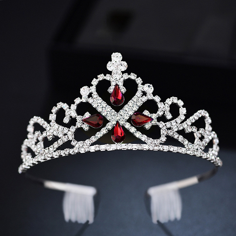 Now Fashion Diademi și coroane cu strasuri Bentita pentru regina Mireasă Coroană Coroană Bijuterii pentru păr Bențite prințesă Ball pentru cap de petrecere