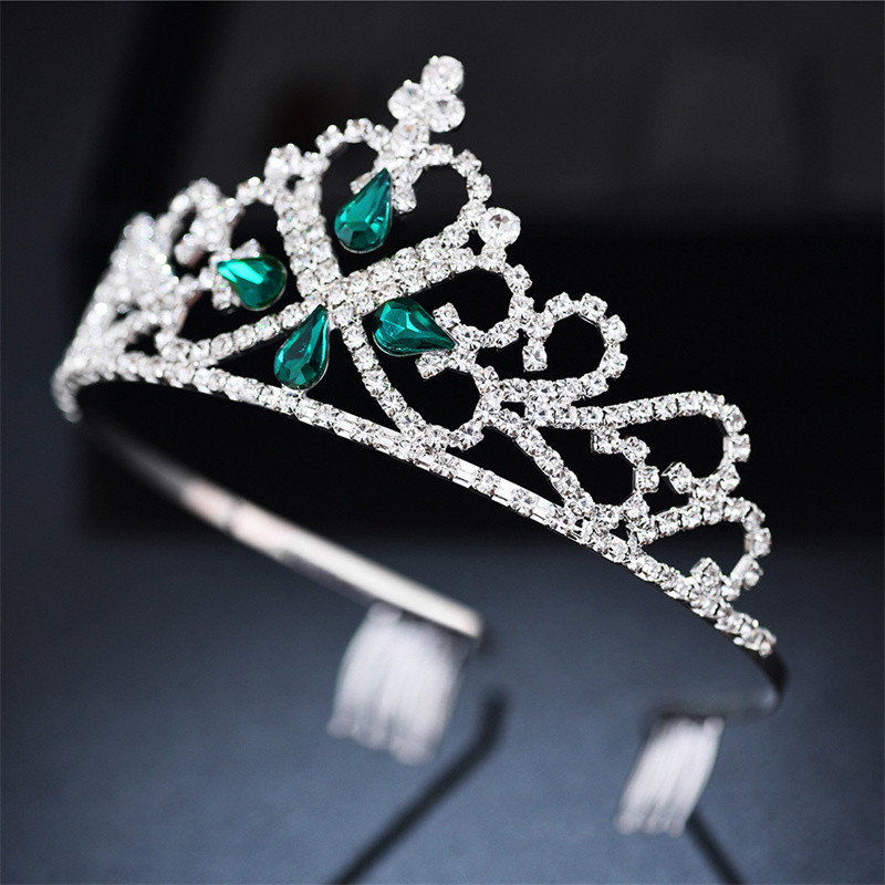 Now Fashion Diademi și coroane cu strasuri Bentita pentru regina Mireasă Coroană Coroană Bijuterii pentru păr Bențite prințesă Ball pentru cap de petrecere