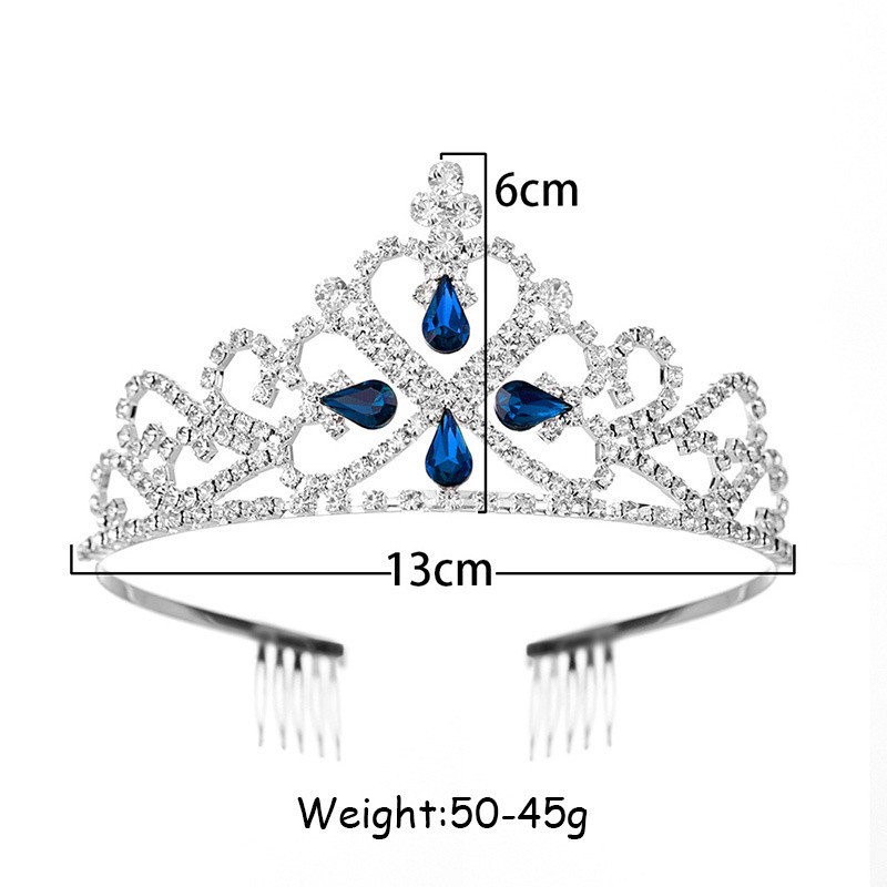 Now Fashion Diademi și coroane cu strasuri Bentita pentru regina Mireasă Coroană Coroană Bijuterii pentru păr Bențite prințesă Ball pentru cap de petrecere