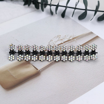 12db mini hajcsat csúszásmentes klipek strasszos hajkapcsok fém bilincsek kevert színes virágos hajkiegészítők női lányoknak