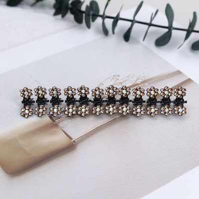 12db mini hajcsat csúszásmentes klipek strasszos hajkapcsok fém bilincsek kevert színes virágos hajkiegészítők női lányoknak