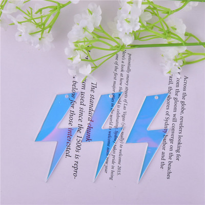 10 τμχ AB Color Lightning Ακρυλικά Γούρια για Κατασκευή Σκουλαρίκια Κρεμαστό Κολιέ Μπρελόκ Αξεσουάρ κοσμημάτων Προμήθειες υλικών