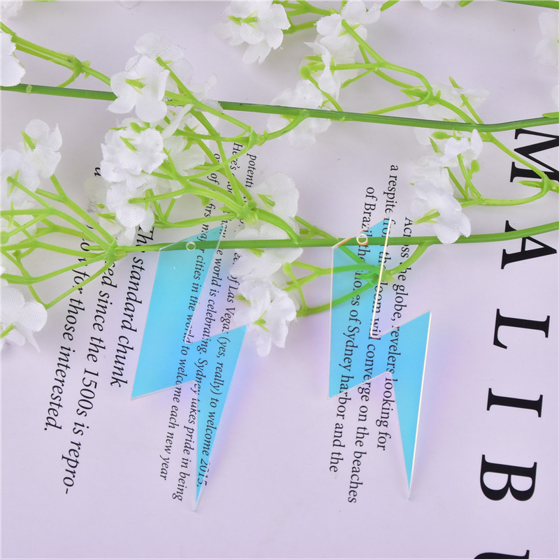 10 τμχ AB Color Lightning Ακρυλικά Γούρια για Κατασκευή Σκουλαρίκια Κρεμαστό Κολιέ Μπρελόκ Αξεσουάρ κοσμημάτων Προμήθειες υλικών