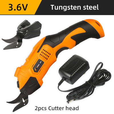 220 V auduma uzlādējamas elektriskās šķēres Volframa tērauda griezēja galva Bezvadu akumulators griezējs Auduma Ādas griešanas instrumenti