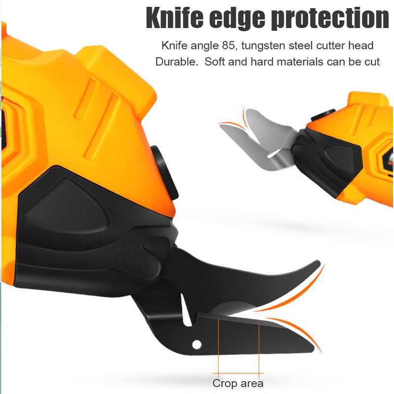 Foarfece electrice reîncărcabile pentru țesături 220V Cap de tăiat din oțel tungsten Cutter fără fir cu baterie Instrumente de tăiat piele pentru pânză