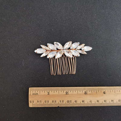 SLBRIDAL Aliaj Art Deco Mici Drăguț Strasuri Cristale Opal Pieptene de păr de nuntă Accesorii de păr de mireasă Domnișoare de onoare Bijuterii pentru femei