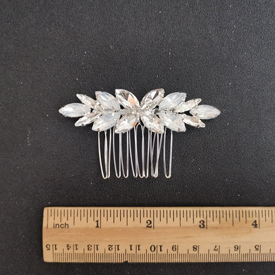 SLBRIDAL Aliaj Art Deco Mici Drăguț Strasuri Cristale Opal Pieptene de păr de nuntă Accesorii de păr de mireasă Domnișoare de onoare Bijuterii pentru femei