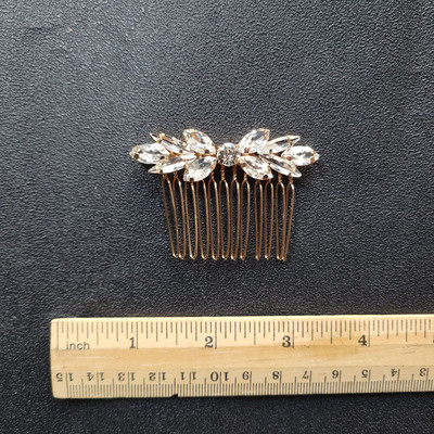 SLBRIDAL Aliaj Art Deco Mici Drăguț Strasuri Cristale Opal Pieptene de păr de nuntă Accesorii de păr de mireasă Domnișoare de onoare Bijuterii pentru femei