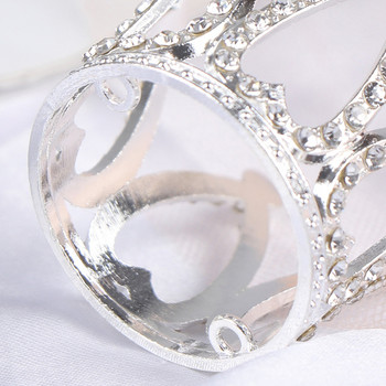 1Pcs Mini Crown Princess Topper Crystal Pearl Tiara Детски орнаменти за коса за сватба, рожден ден Декорация на торта